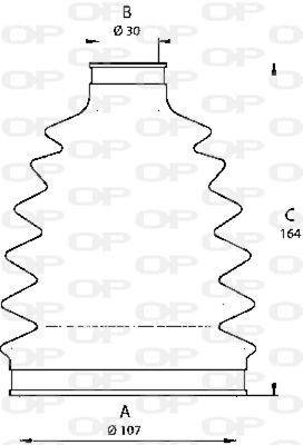 OPEN PARTS gofruotoji membrana, kardaninis velenas SJK7201.00